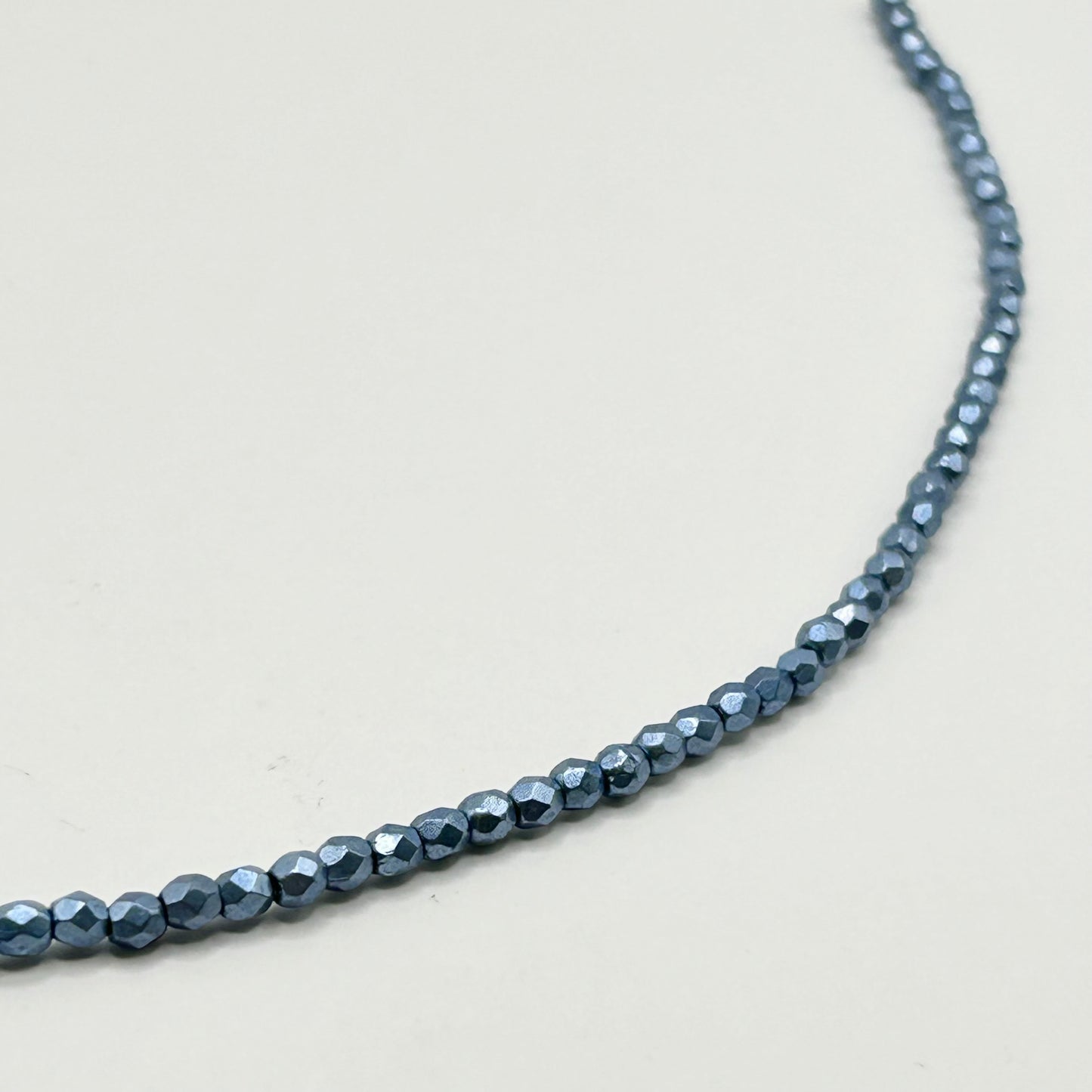Firepolish 3MM - Saturated Metallic Neutral Gray - Strand 50