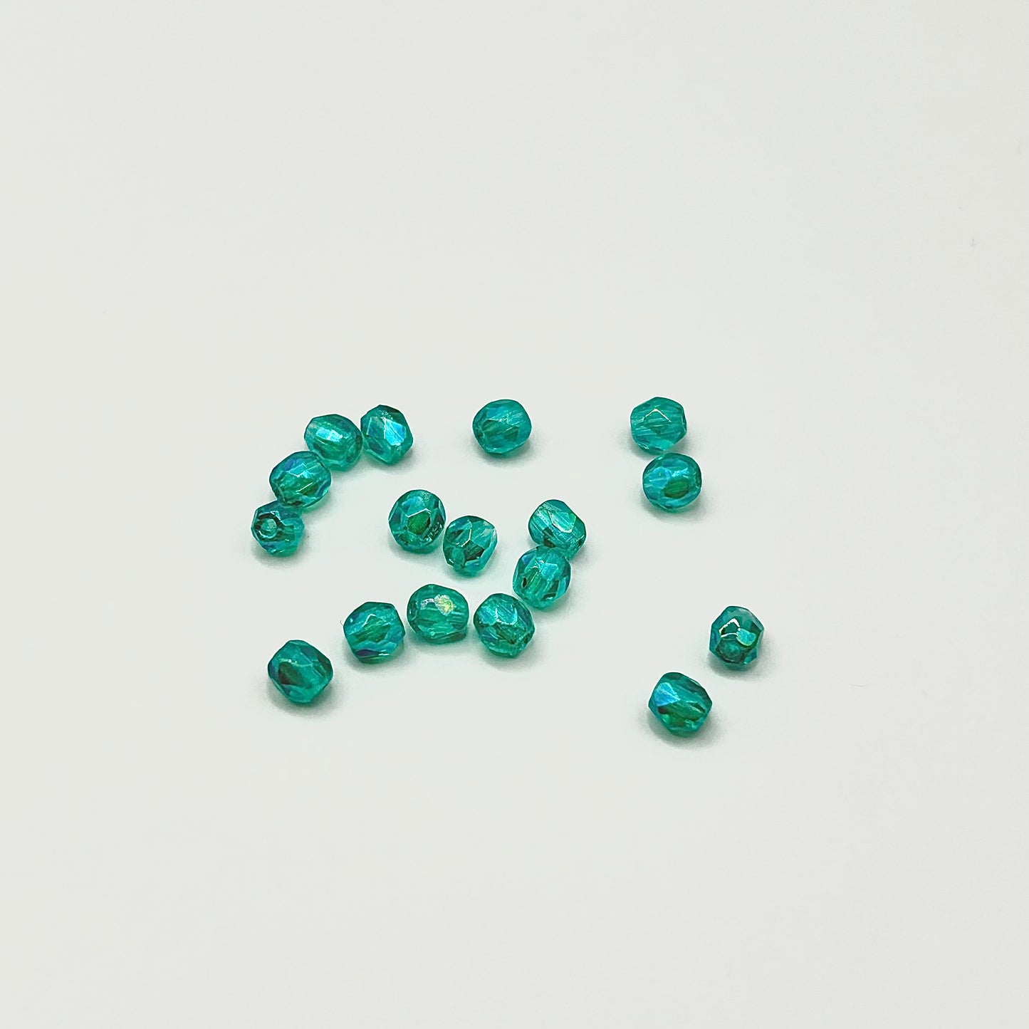 Firepolish 3MM - Luster Iris Teal - Strand 50