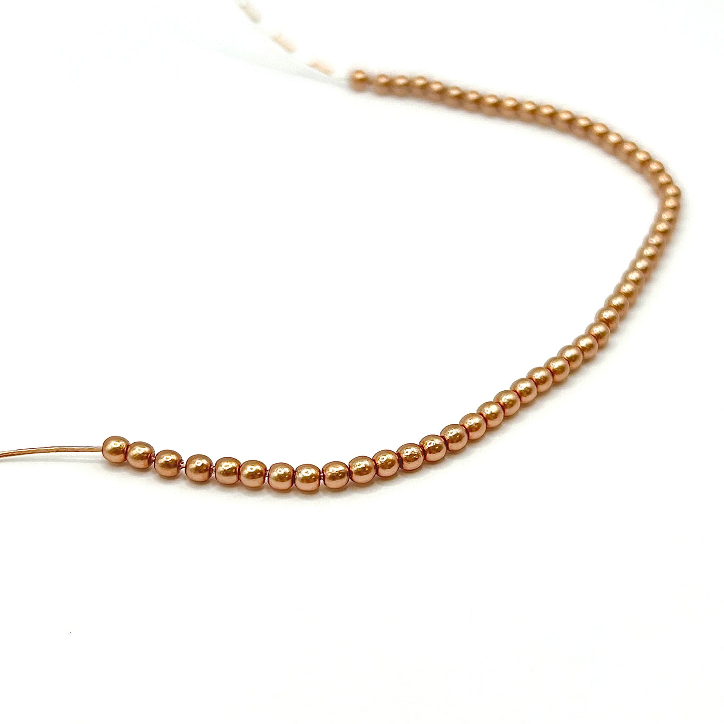 Czech Pearl 2MM - Rose Gold - Bag 50