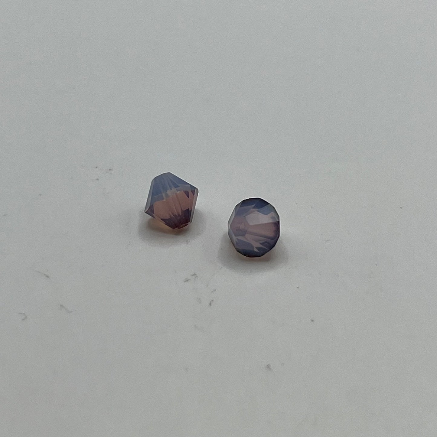 Swarovski 6MM Bicones - White Opal / Antique Pink (12pcs)
