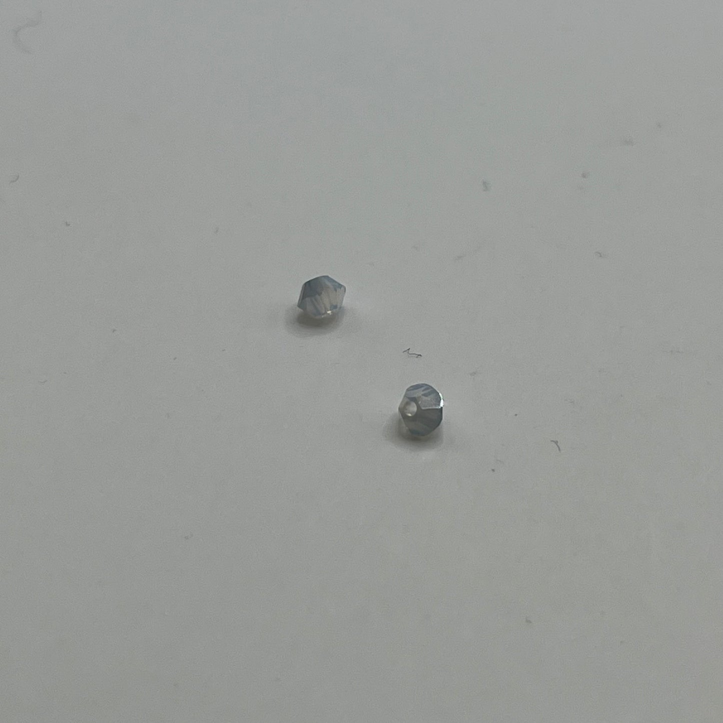 Swarovski 3MM Bicones - White Opal Blue Shade (24pcs)