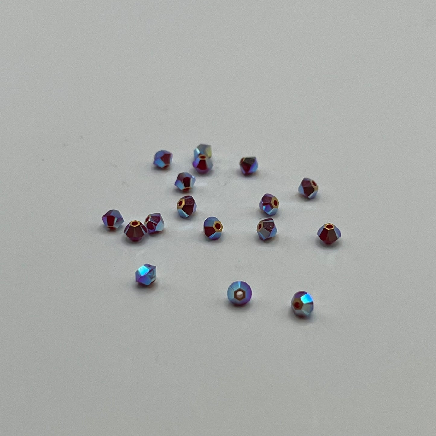 Swarovski 3MM Bicones - Dark Red Coral AB2X (24pcs)