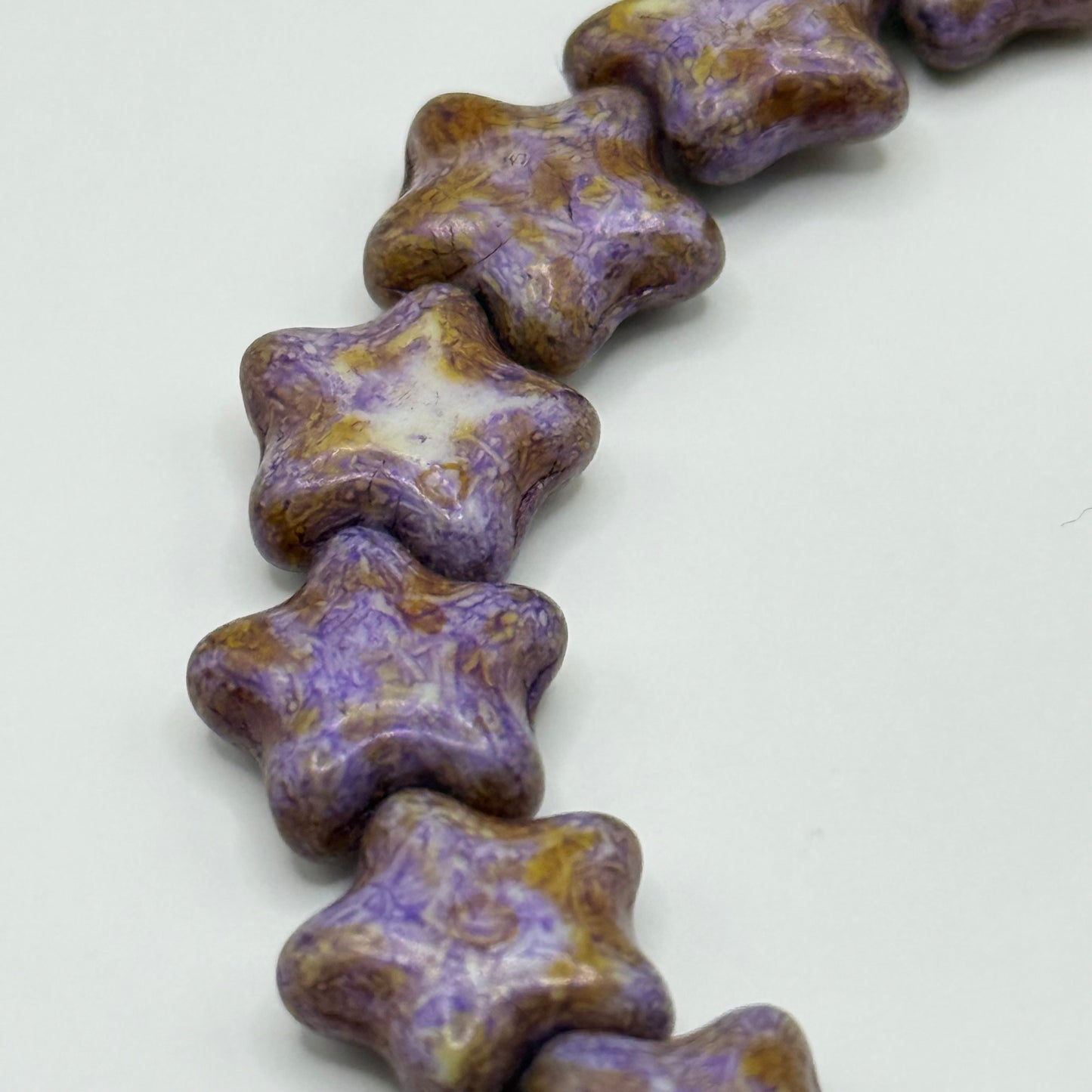 Czech Glass - Purple Star (14pcs)