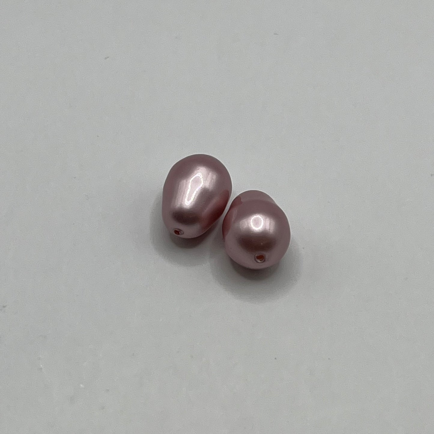 Swarovski 11x8MM Pear Pearls A5821 - Powder Rose (2pcs)