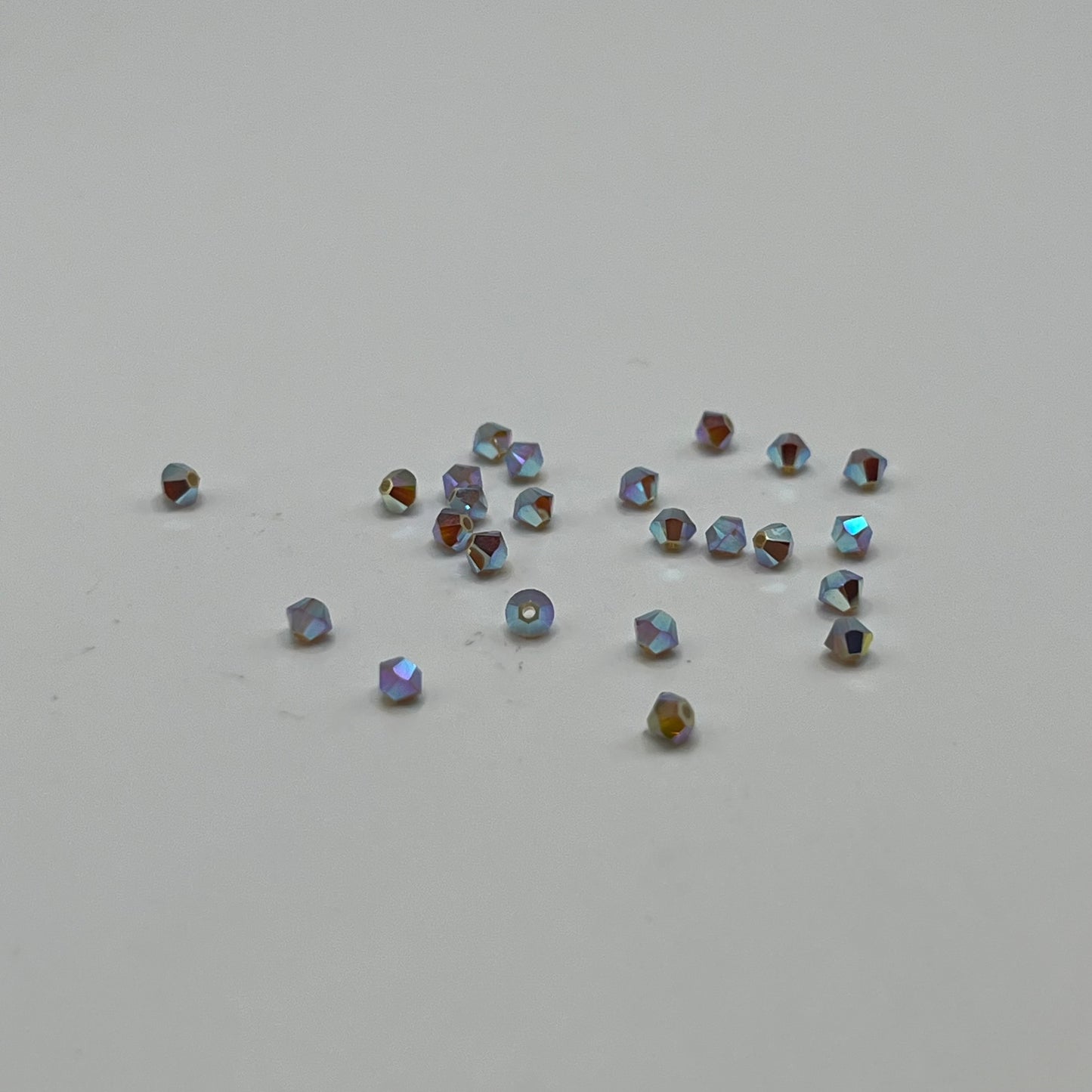 Swarovski 3MM Bicones - Light Grey Opal AB2X (24pcs)