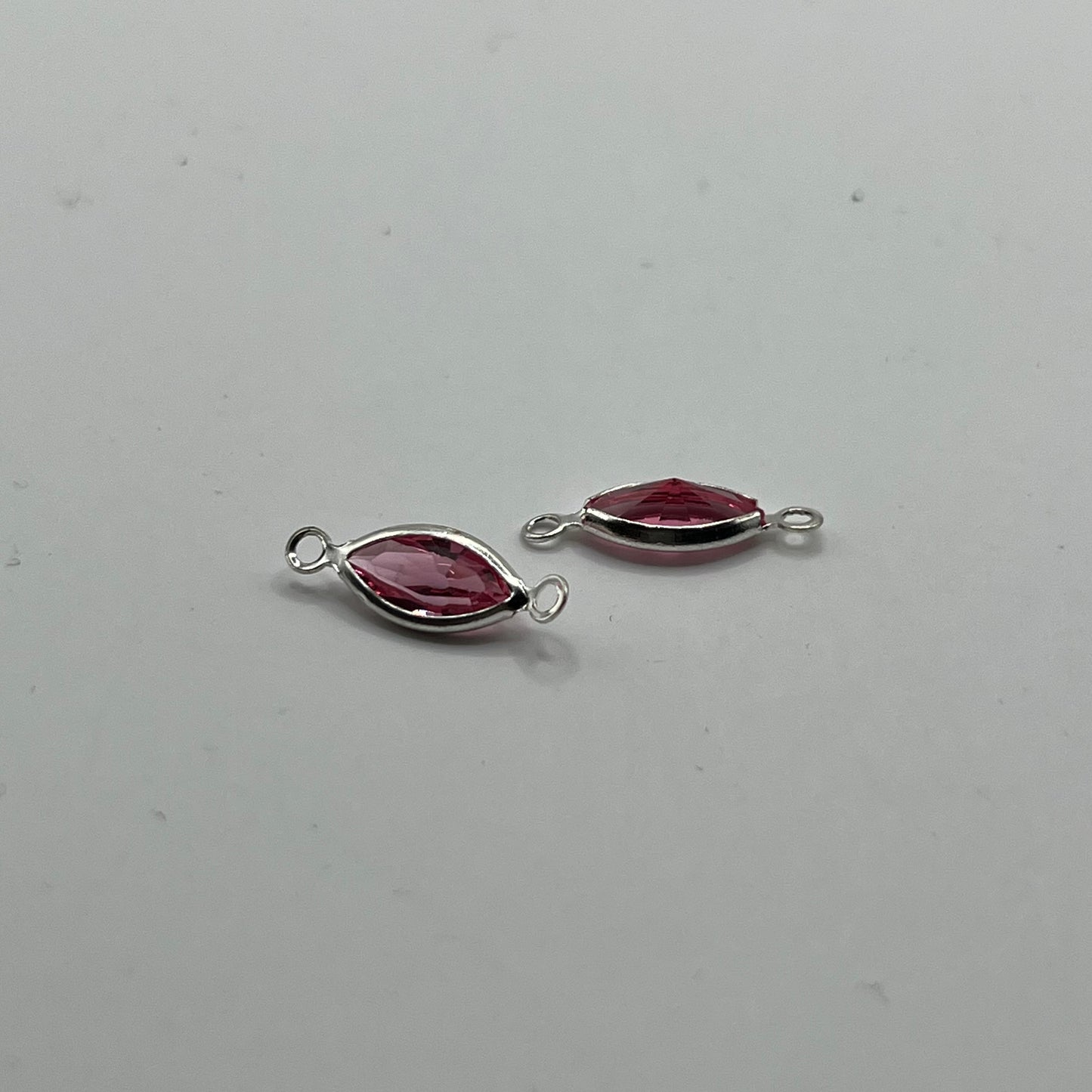Swarovski 10x5MM Oval Double Loop Connector - Rose (2pcs)