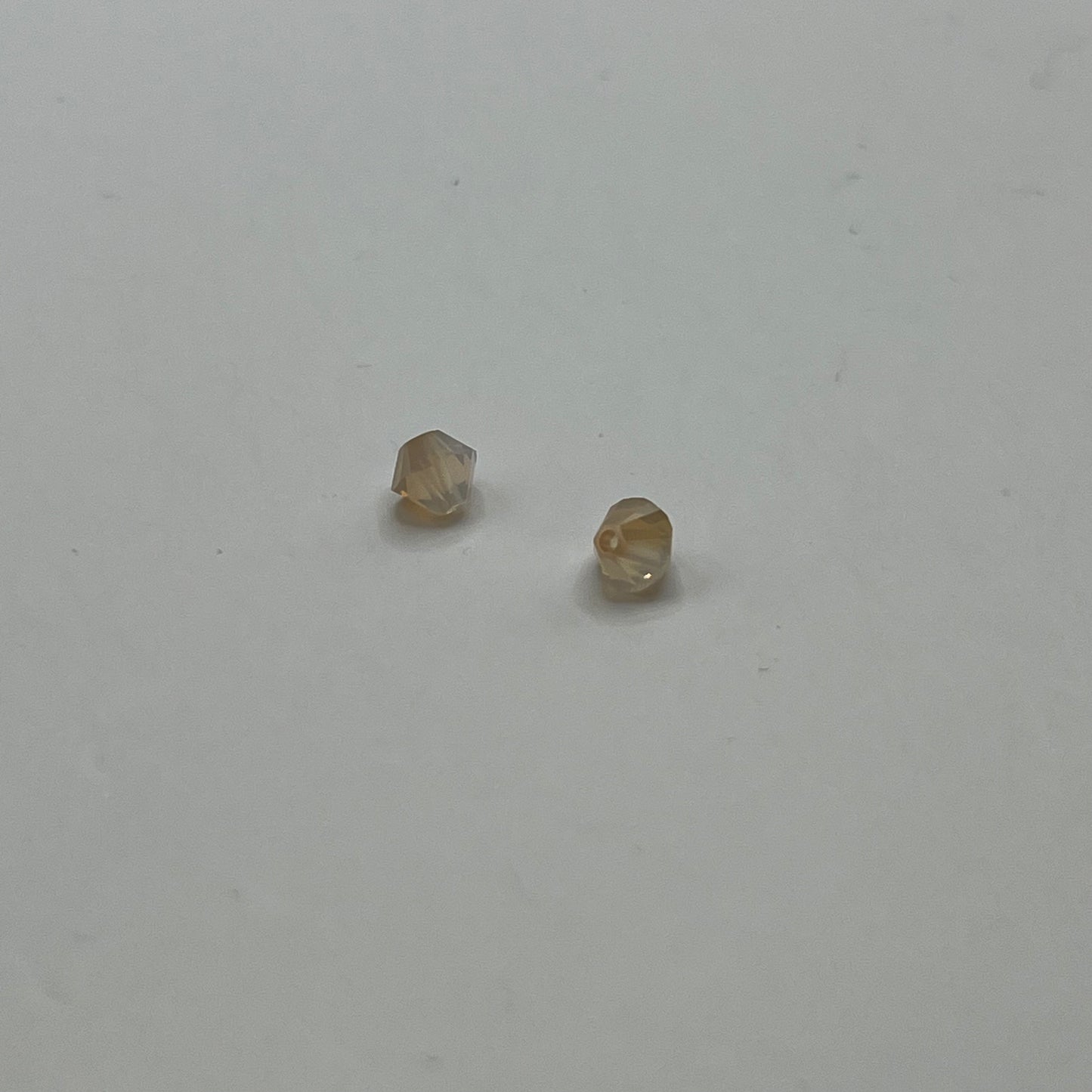 Swarovski 4MM Bicones - White Opal Golden Shadow (12pcs)