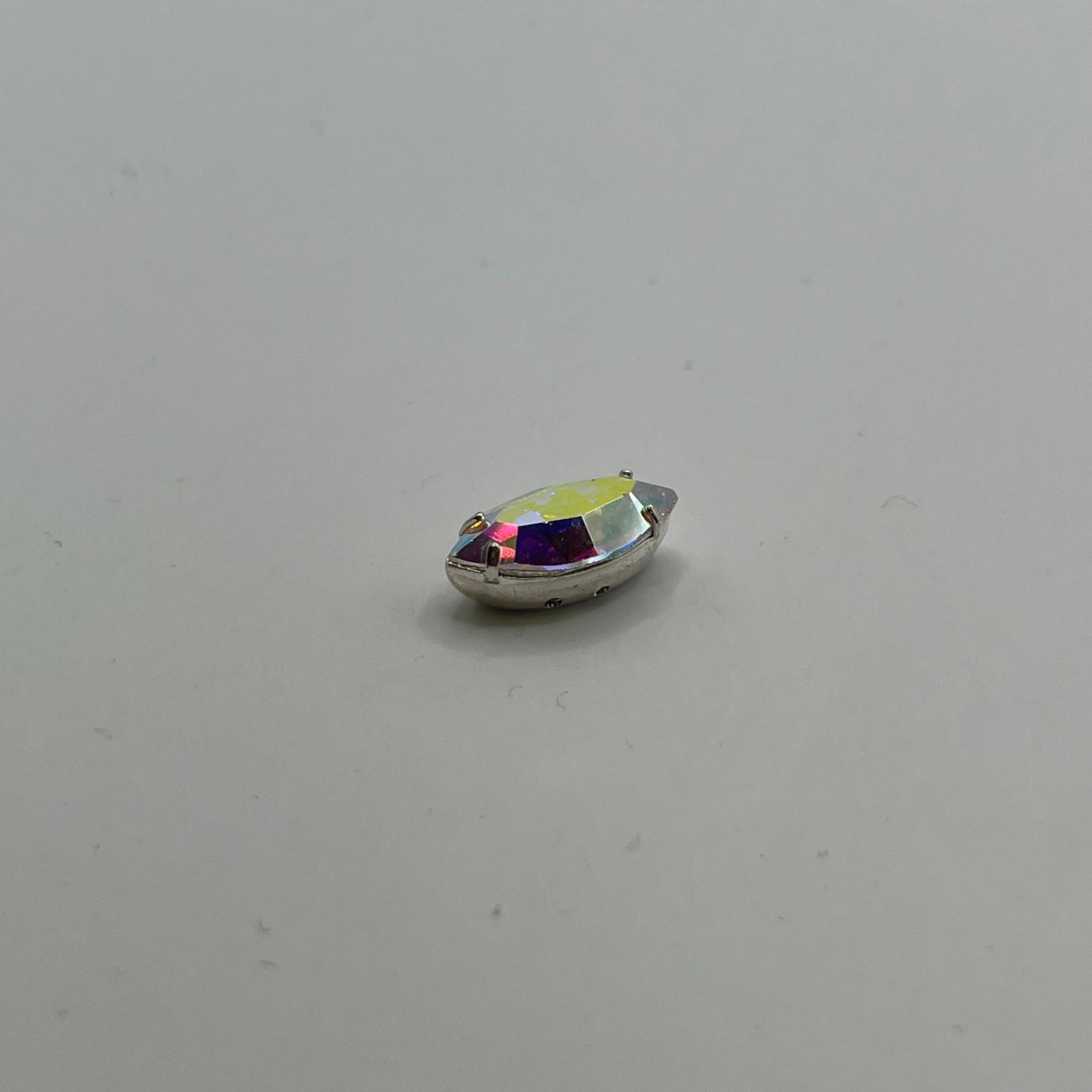 Swarovski 15x7MM Navette in Silver Plated Setting A1330/4228 - Crystal AB
