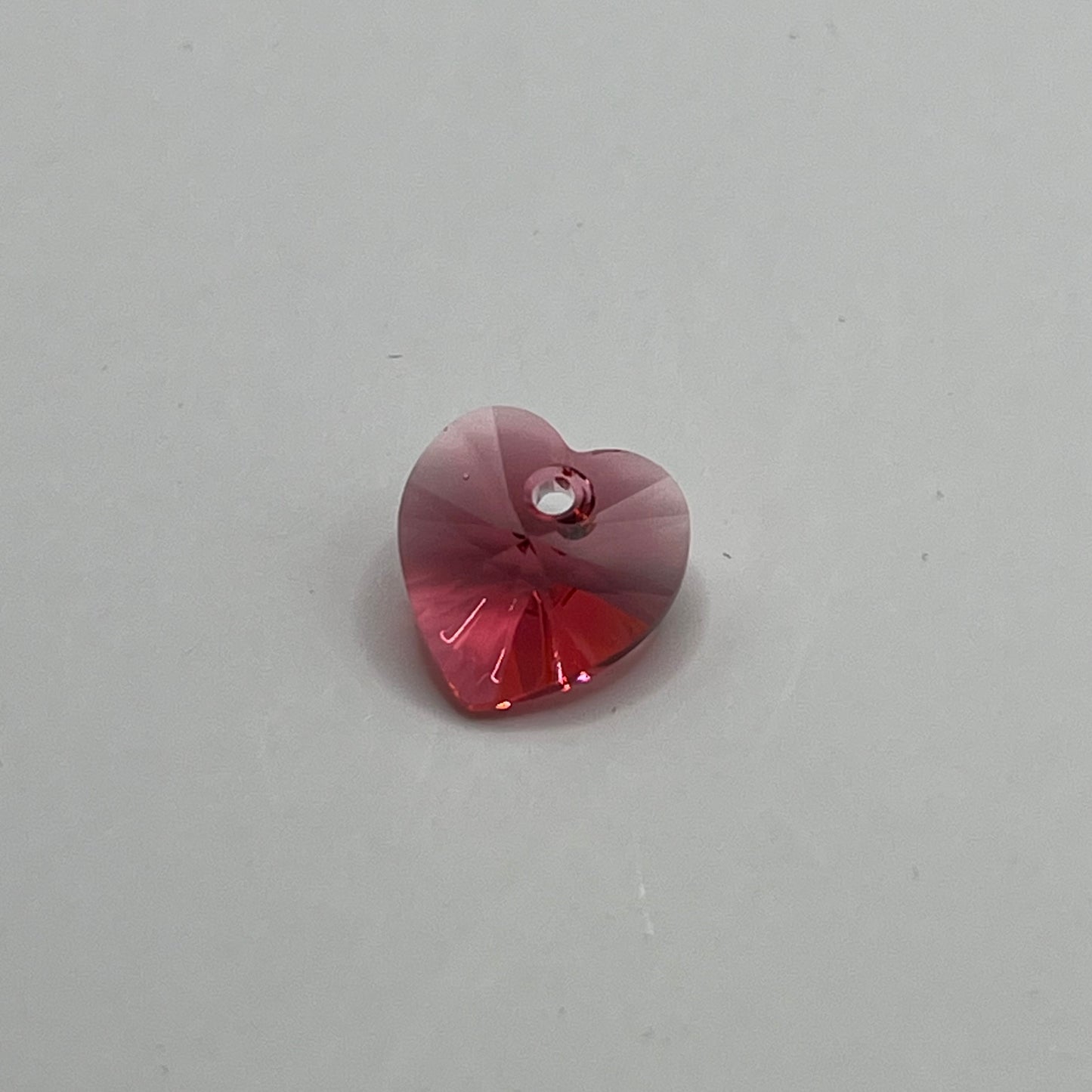 Swarovski 10MM Heart Pendant A6228 - Indian Pink (4pcs)