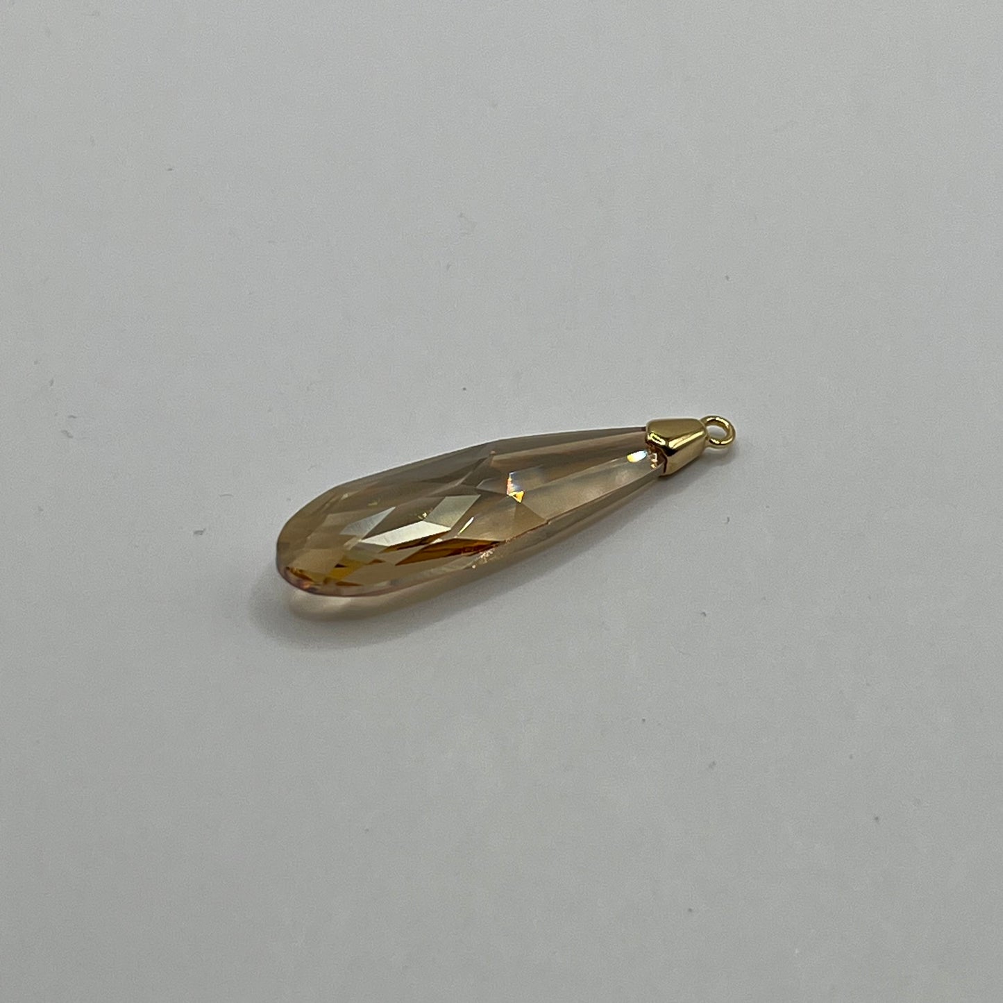 Swarovski 33MM Raindrop Pendant A6533 - Golden Shadow / Gold Plated