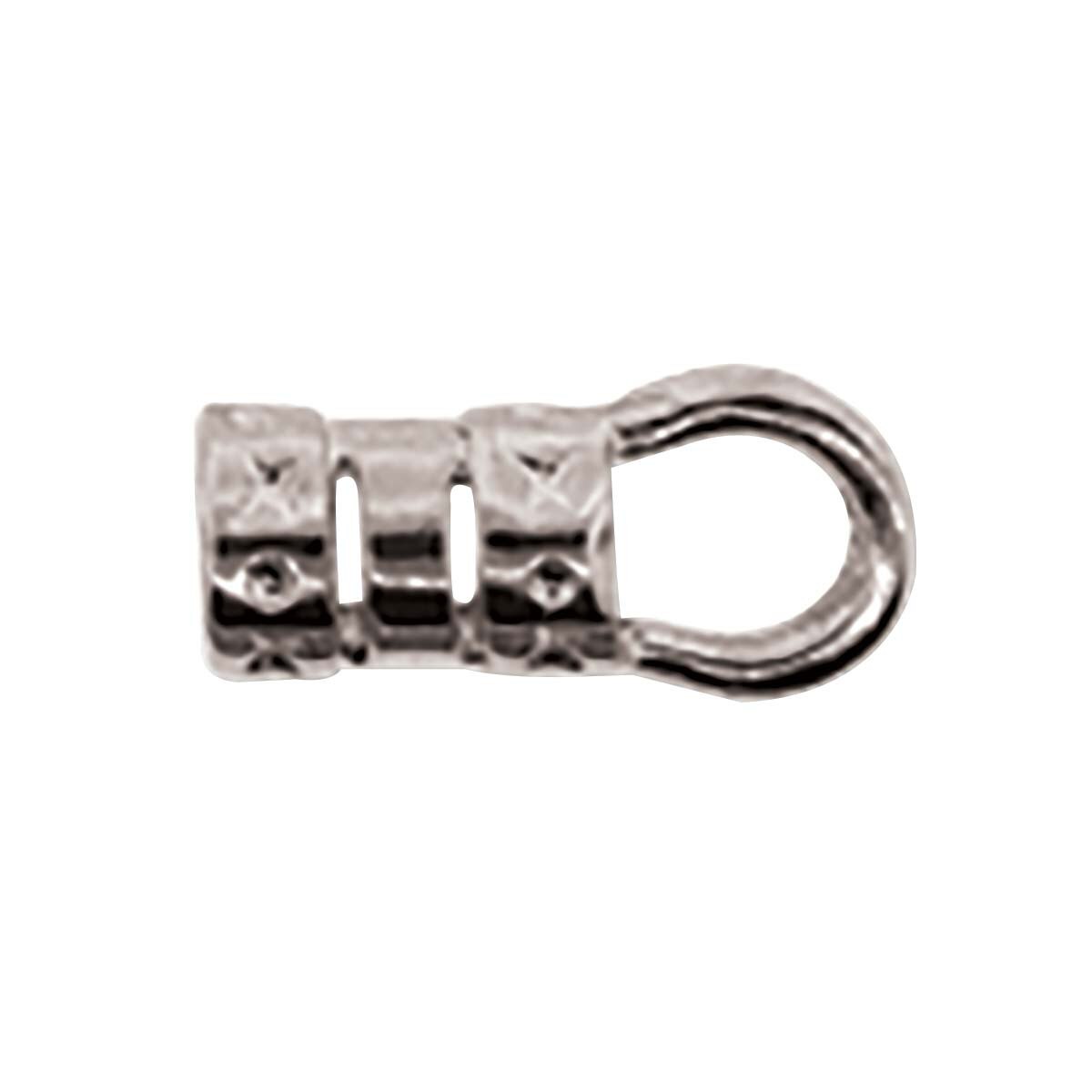Crimp End with Loop - 2.1MM - Silver-Plated - Bag of 12