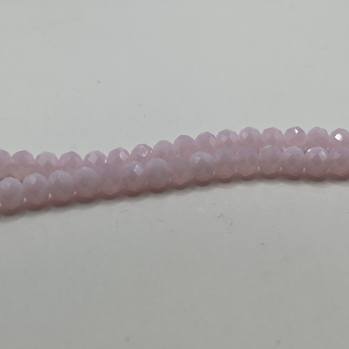 Chinese Crystal 8x6MM Faceted Rondelle Strand - Rose Water Opal