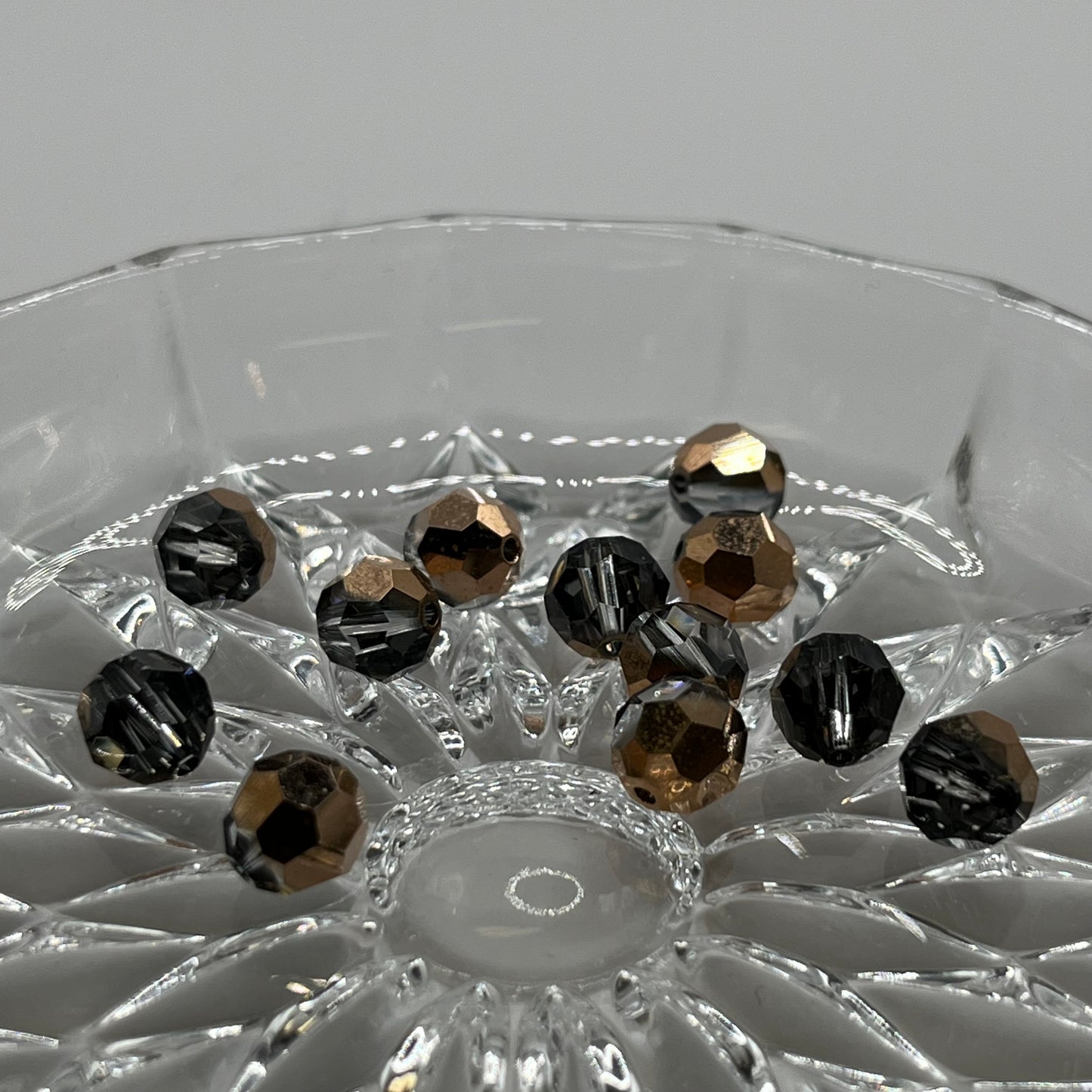 Swarovski 8MM Round Faceted A5000 - Crystal Rose Gold (12pcs)