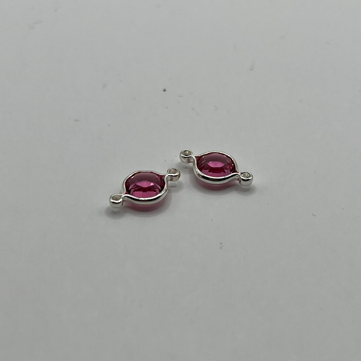 Swarovski Daisy Connector Double Loop SS29 - Rose (2pcs)