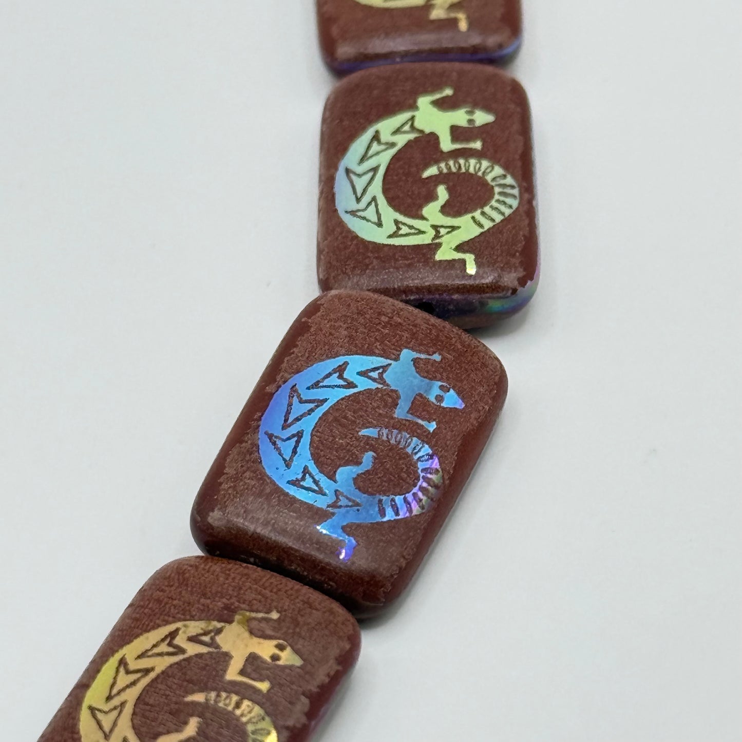 Czech Glass - Golden Dragon Beads (6pcs)