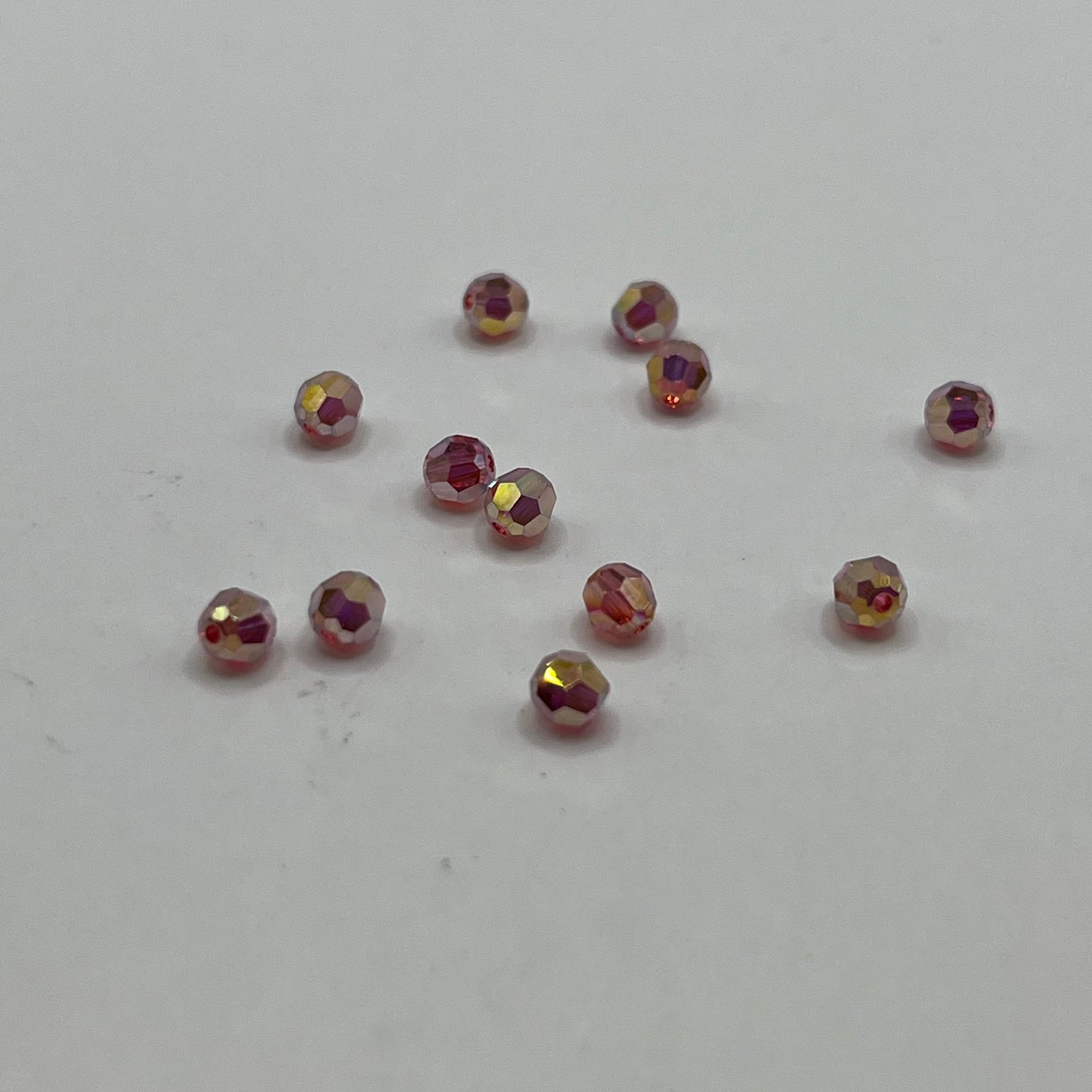 Swarovski 4MM Round Faceted A5000 - Padparadscha AB Full Coat (12pcs)