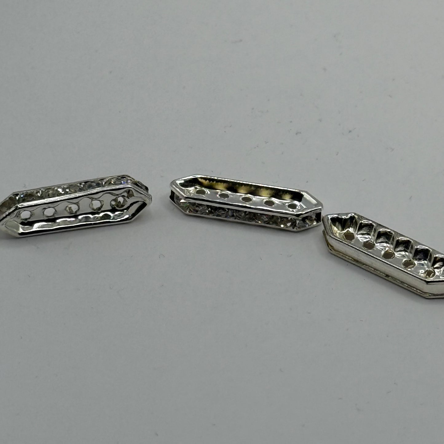 Crystal Sided Spacer Bead (3pc)