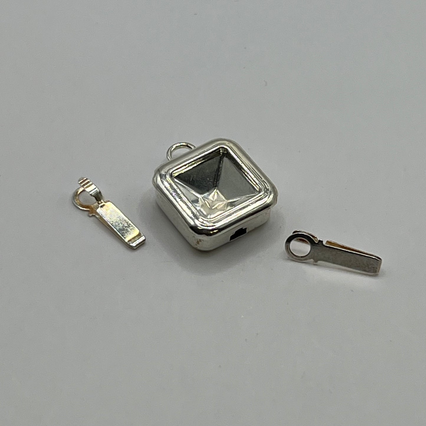 Almost Instant 13MM Square Box Clasp - Silver Plated