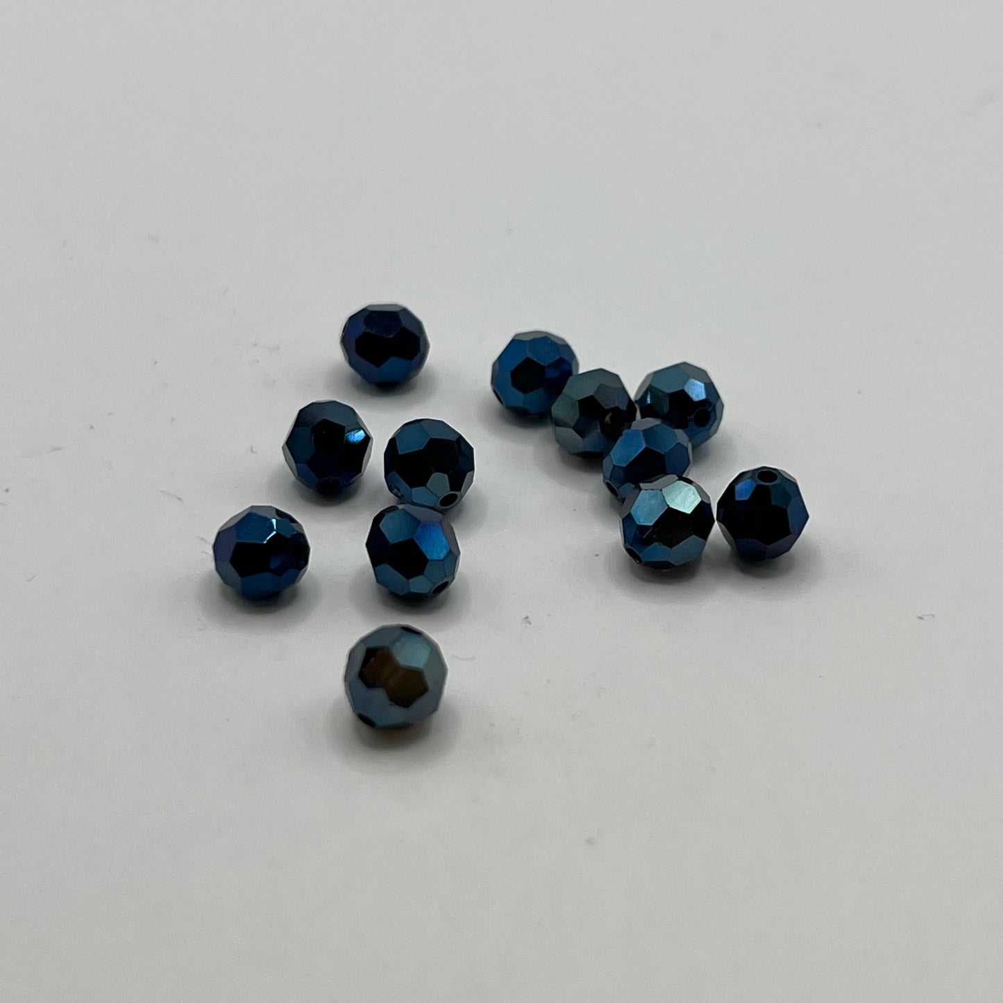 Swarovski 6MM Round Faceted - Metallic Blue 2X (12pcs)