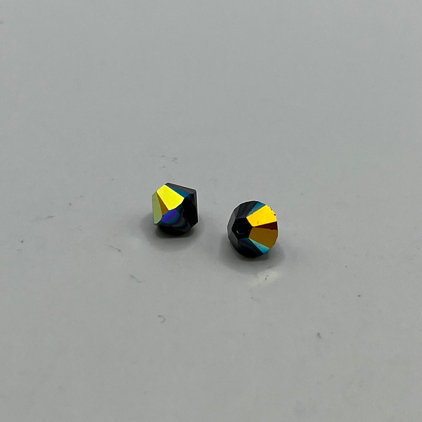 Swarovski 6MM Bicones - Jet AB (12pcs)