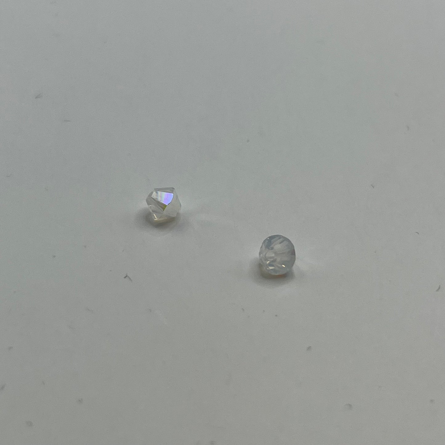 Swarovski 4MM Bicones - White Opal AB (12pcs)