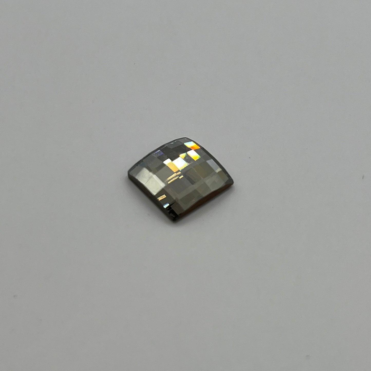 Swarovski 10MM Chessboard A2493 Square Foiled Silver Shade