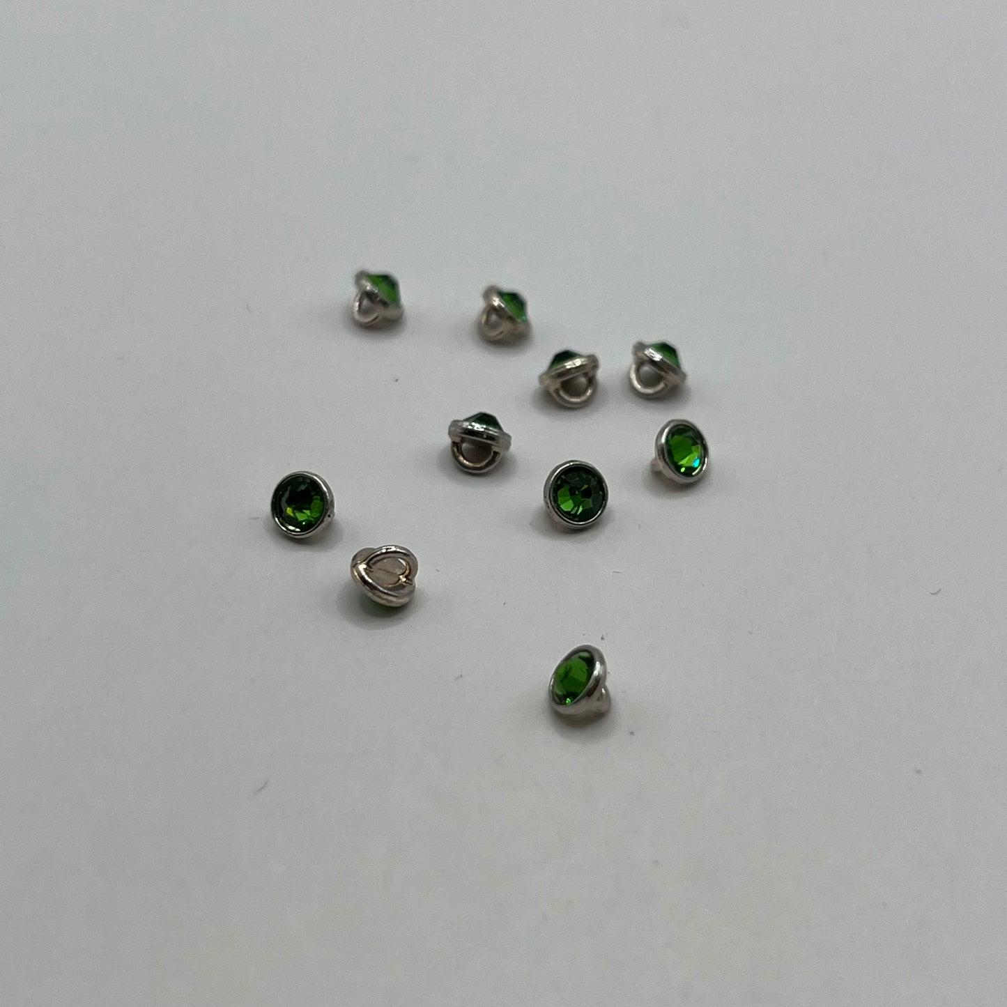 Swarovski 3MM Crystaletts - Fern Green / Silver Rhodium (10pcs)