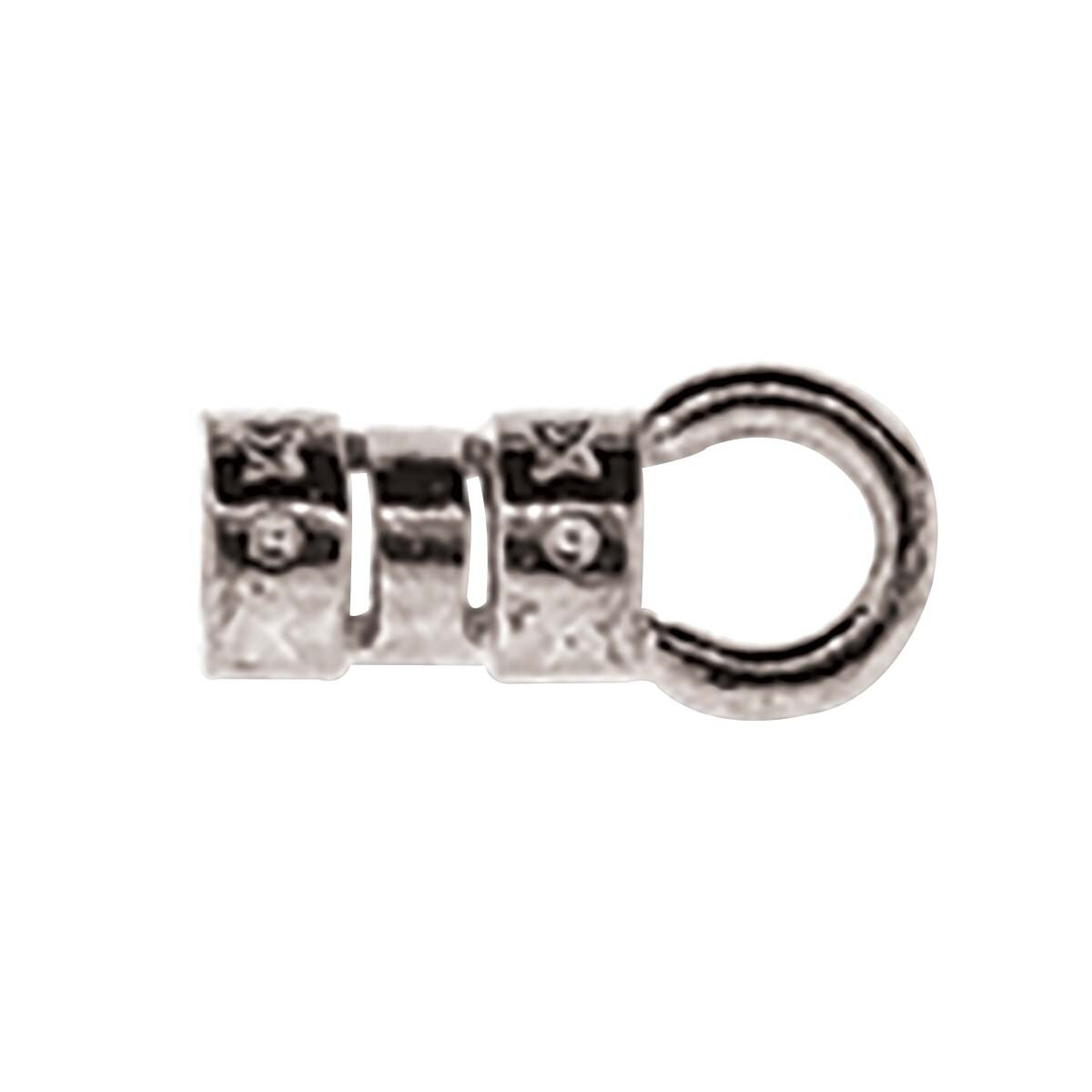 Silver-Plated End Caps - 5.5MM Tube & 2.27MM Ring - (10pc)