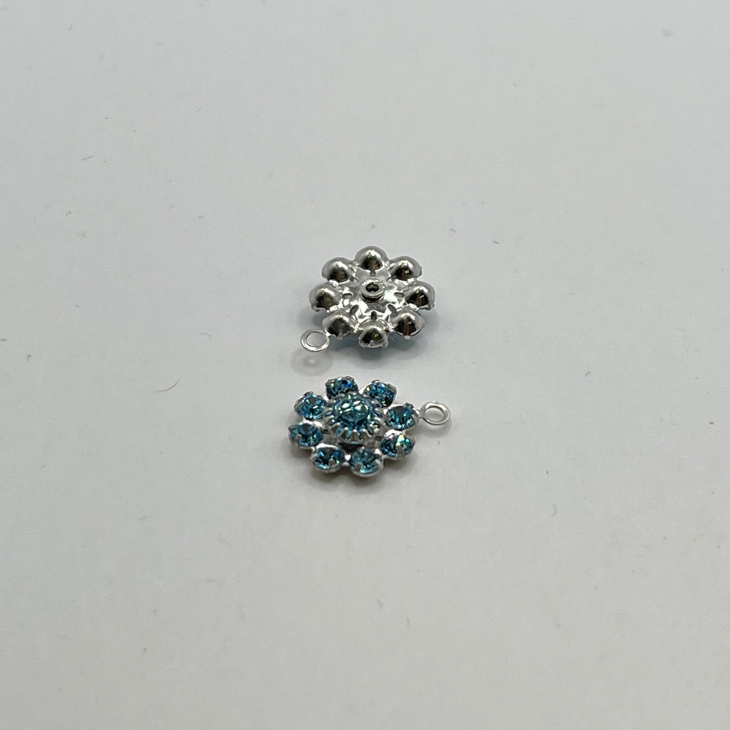 Swarovski 10MM Daisy Connector Single Loop - Aqua (2pcs)