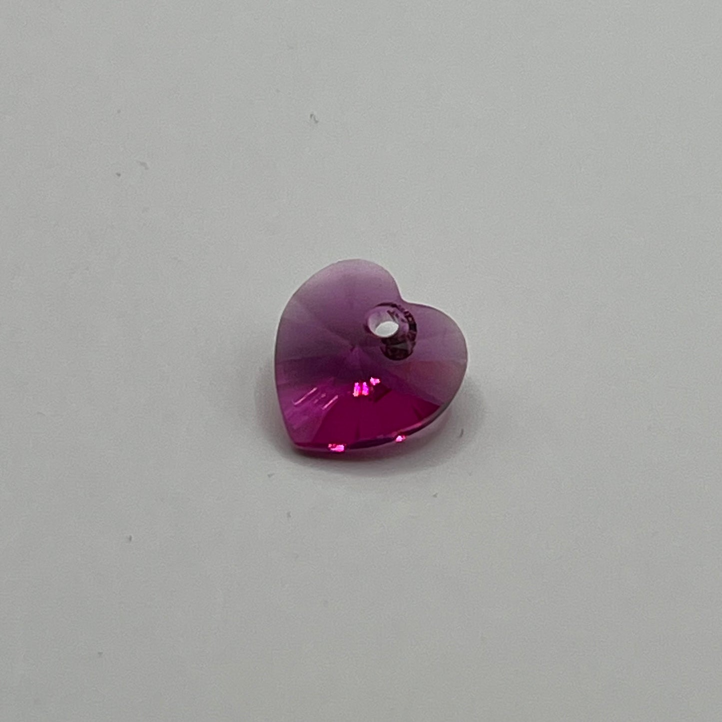 Swarovski 10MM Heart Pendant A6228 - Fuchsia (4pcs)