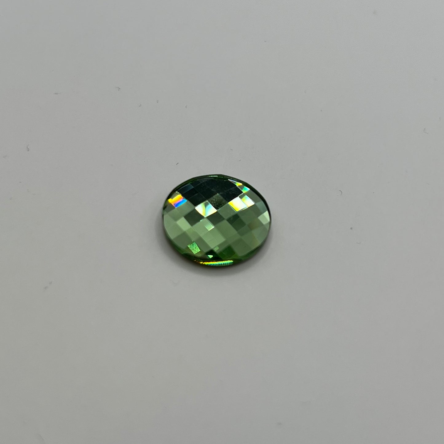 Swarovski 14MM Chessboard Circle Peridot (Bag of 2)