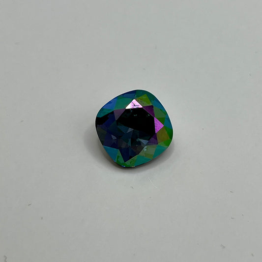Swarovski Rounded Square 12MM Crystal Denim Blue / Celadon