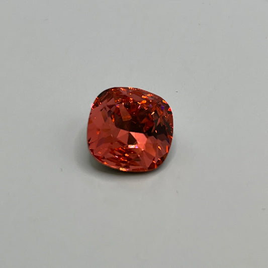 Swarovski Rounded Square 12MM Crystal Padparadscha