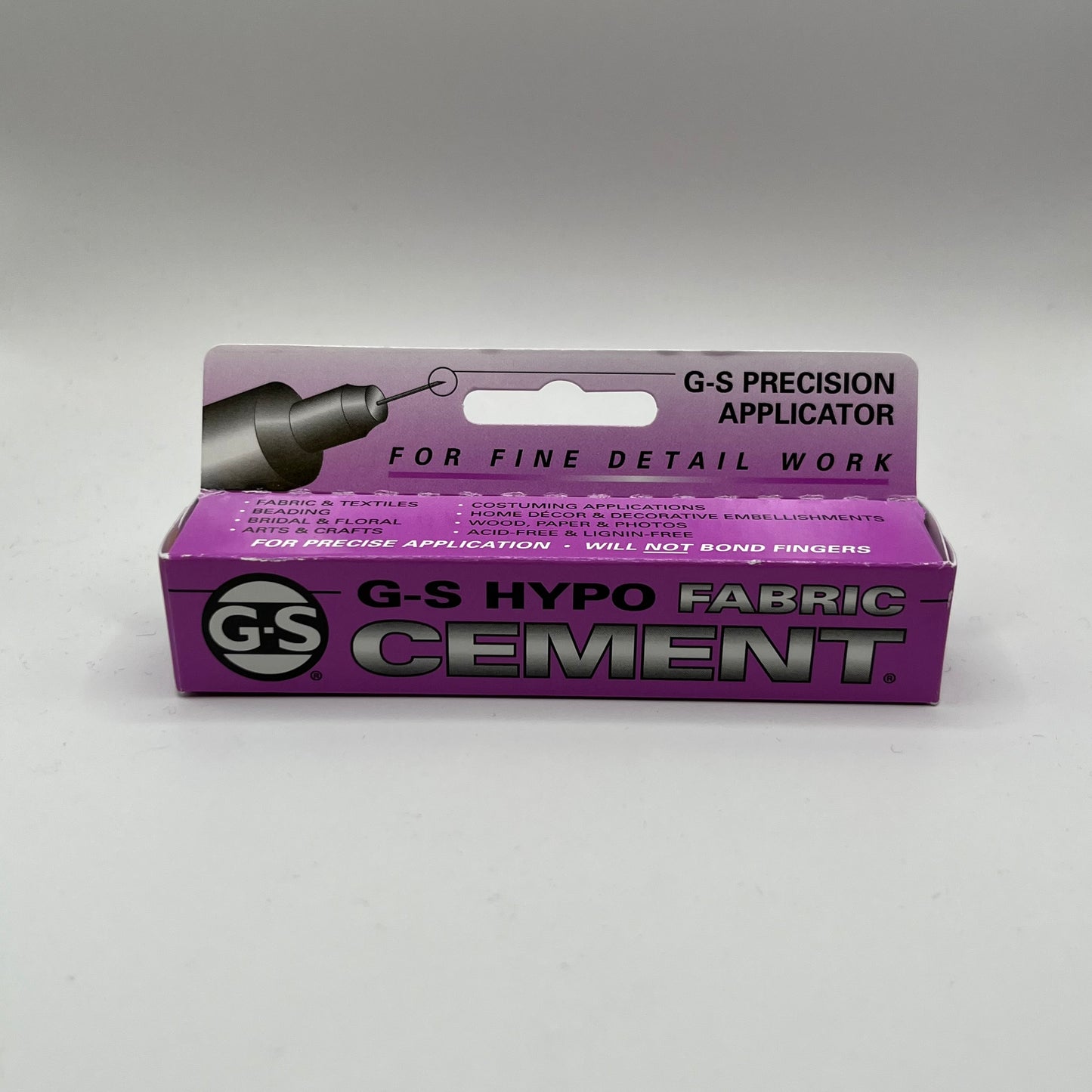 Glue: 1/3 Fl. Oz. - GS Hypo Fabric PINK Cement - IND
