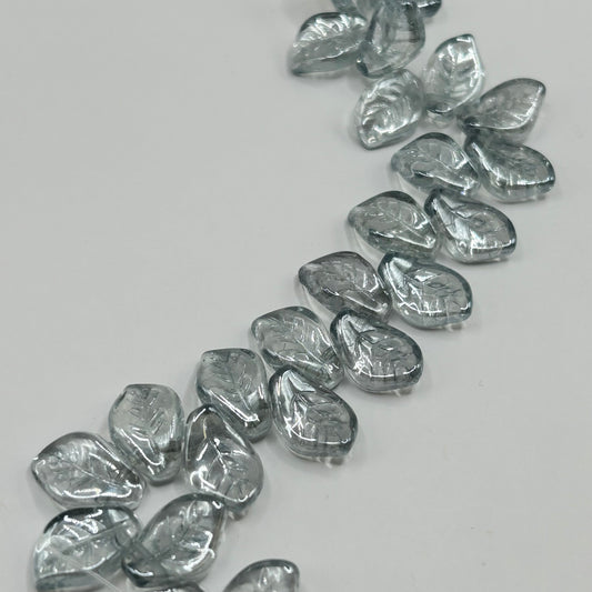 Czech Glass 14x9MM - Luster Crystal Leaves - Strand Approx. 25