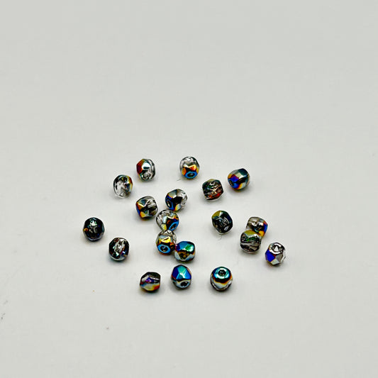 Firepolish Tiny 2MM - Crystal Medium Vitrail - Strand 50