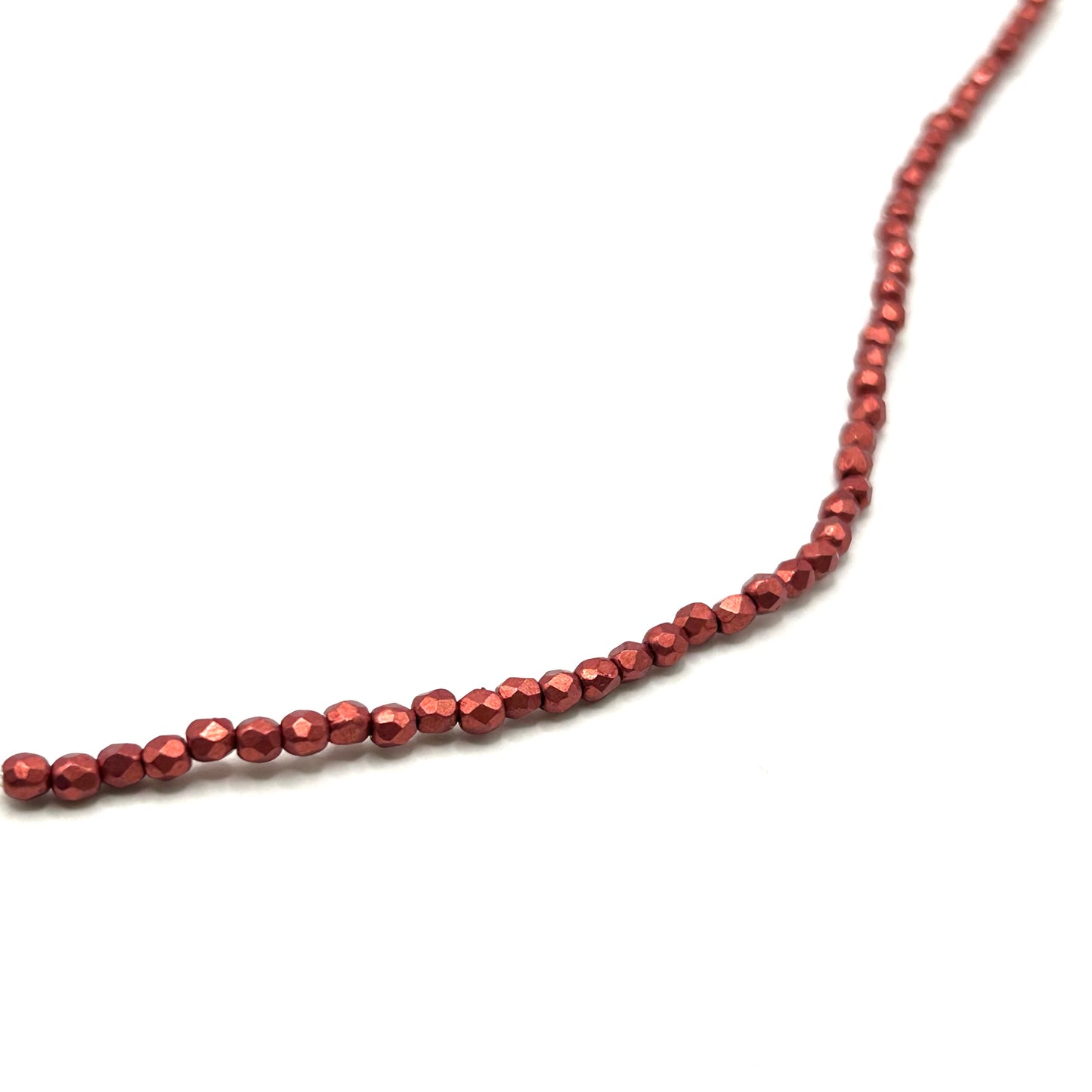 Firepolish 2MM - Sueded Gold Samba Red - Strand 50