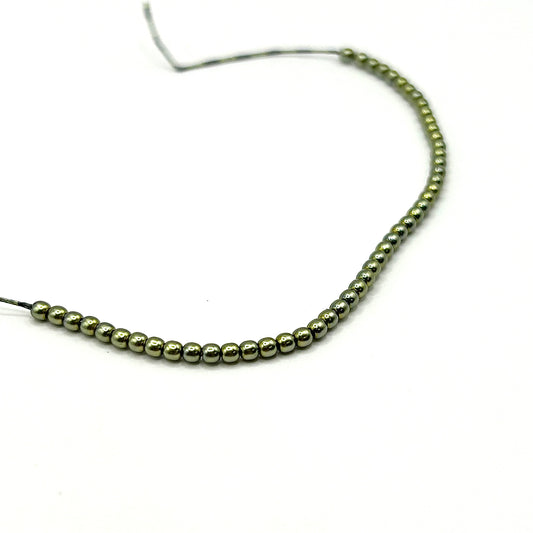 Czech Pearl 2MM - Light Green - Bag 50
