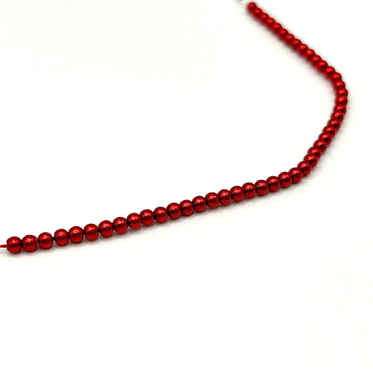 Czech Pearl 2MM - Cherry Red - Bag 50