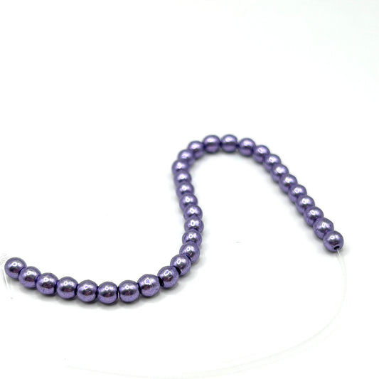 Czech Druks 3MM - Saturated Metallic Crocus Petal - Bag 50