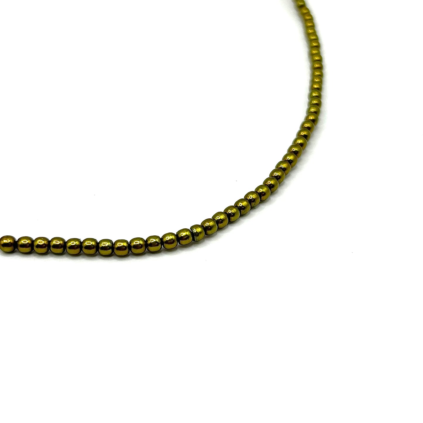 Czech Pearl 2MM - Matte Olive - Bag 50