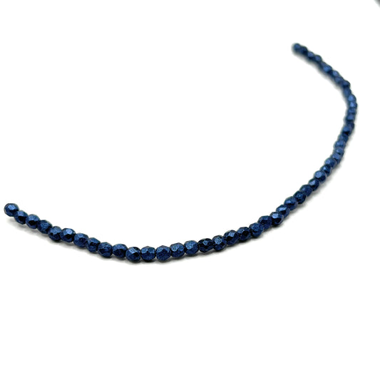 Firepolish 2MM - Metallic Suede Blue - Strand 50