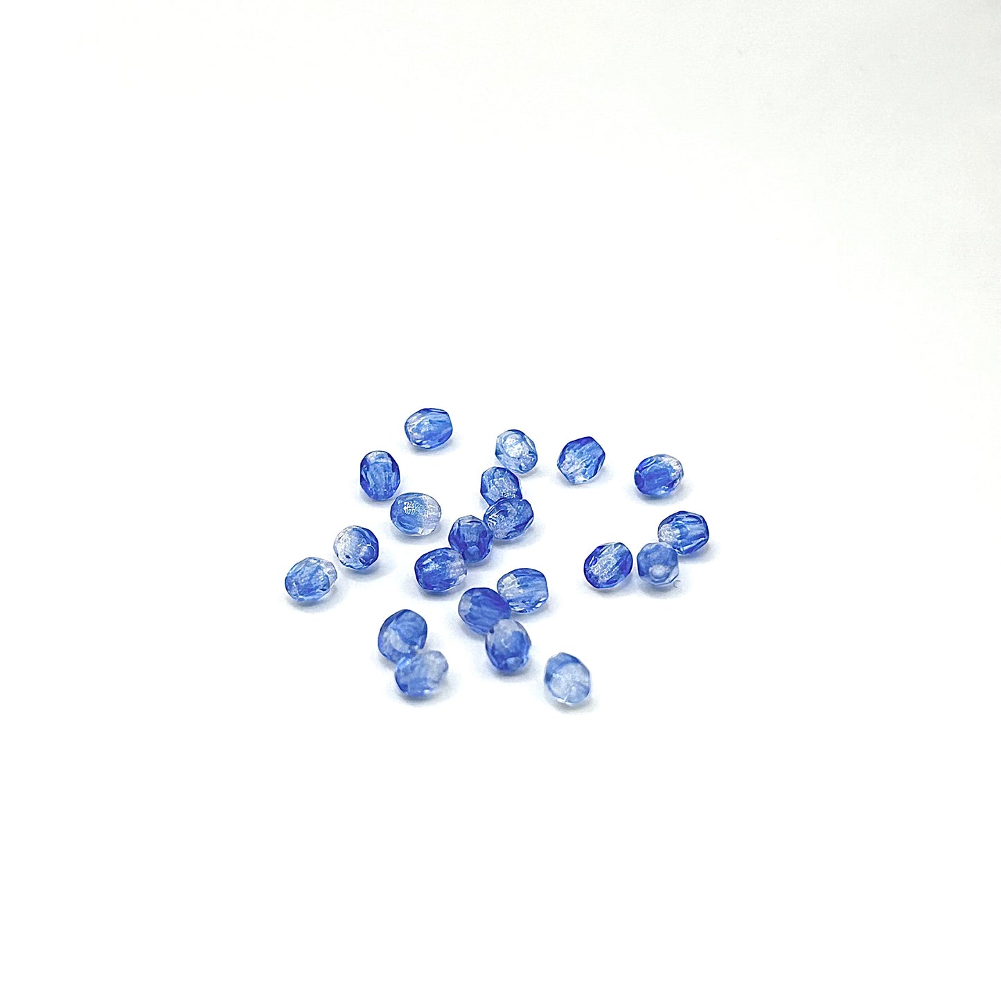 Firepolish 3MM - Dual Coated Sapphire / Crystal - Strand 50