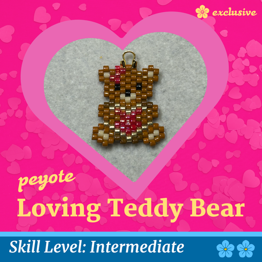 Loving Teddy Bear - Peyote Pattern
