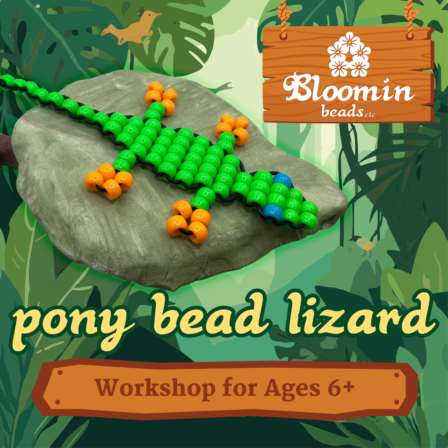 Pony Bead Lizard