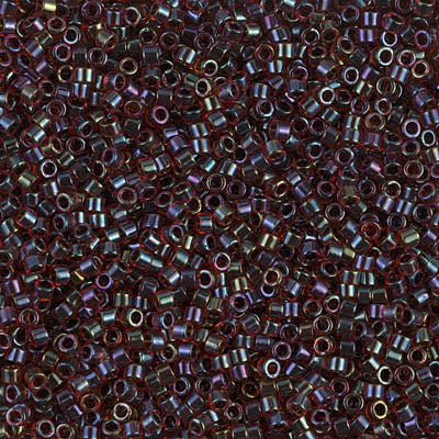 DB0297 - Lined Garnet / Dark Gray AB - 11/0
