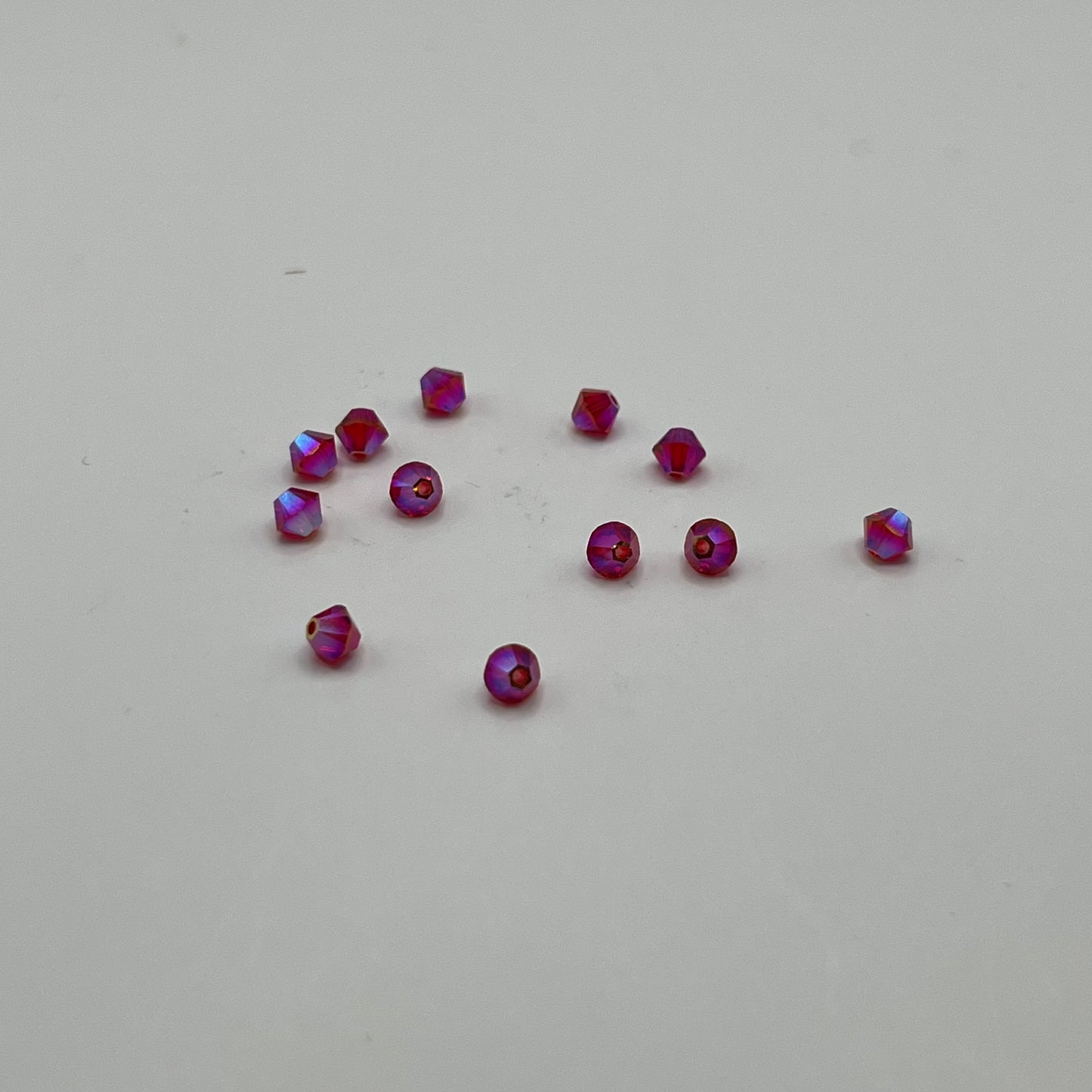 Swarovski 4MM Bicones - Light Siam AB2X (12)