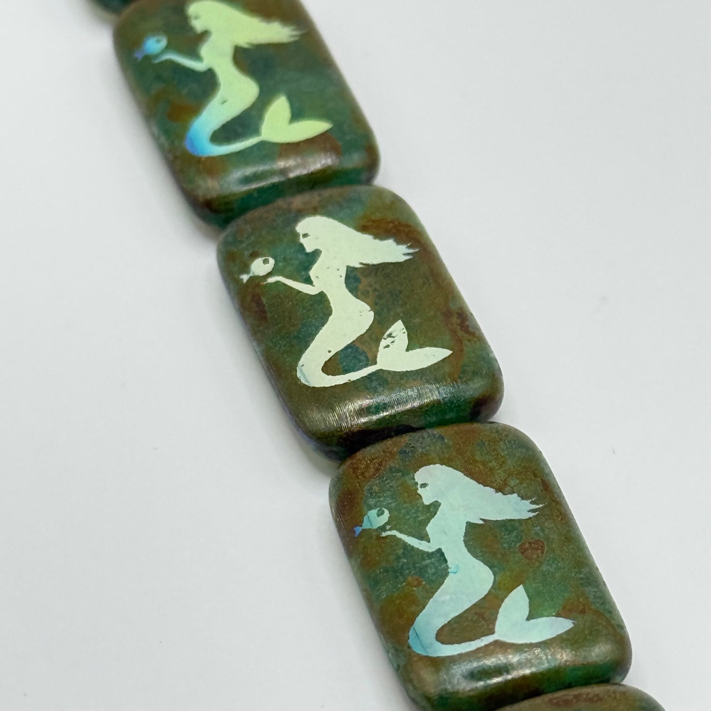 Czech Glass - Mermaid Beads (6pcs)