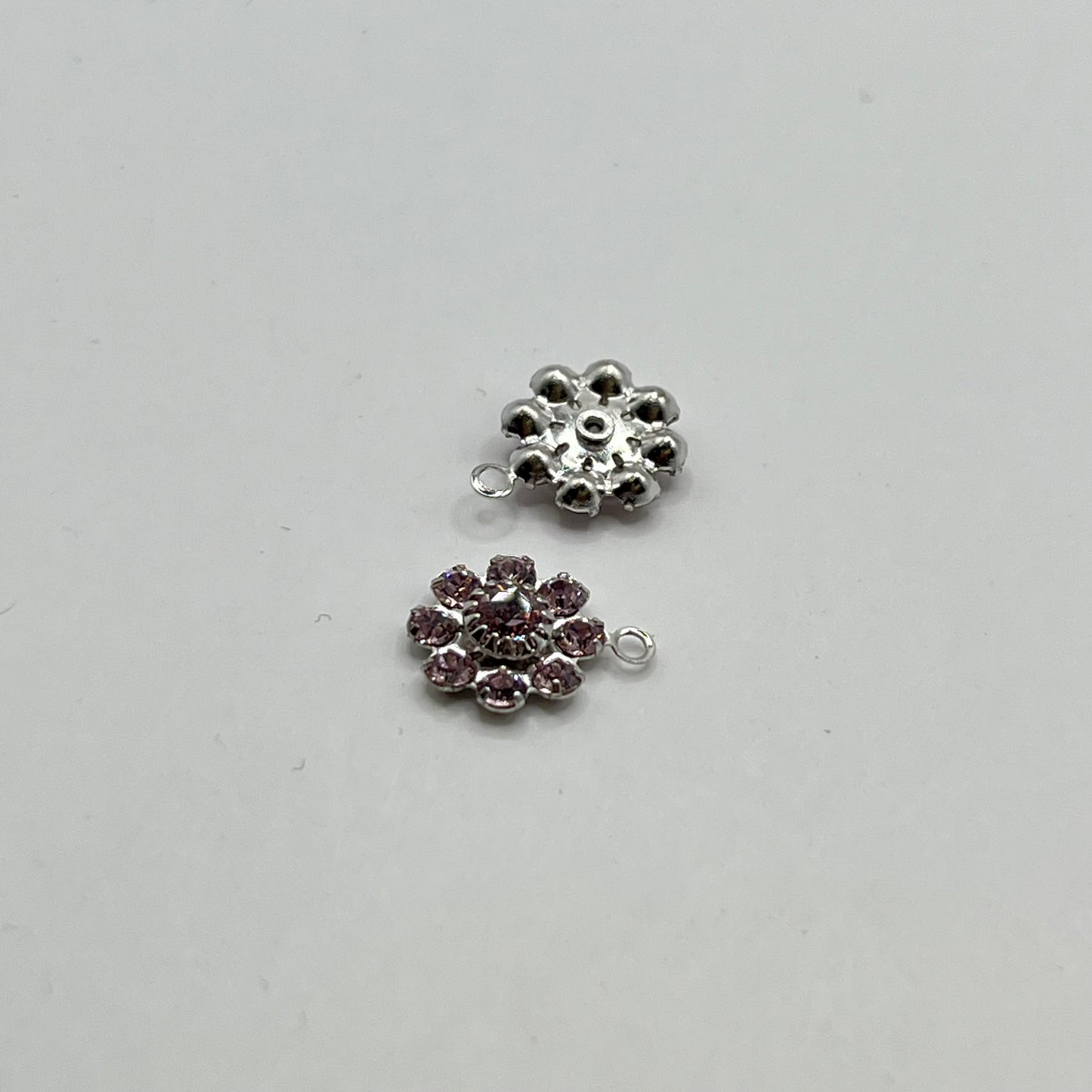 Swarovski 10MM Daisy Connector Single Loop - Light Amethyst (2pcs)