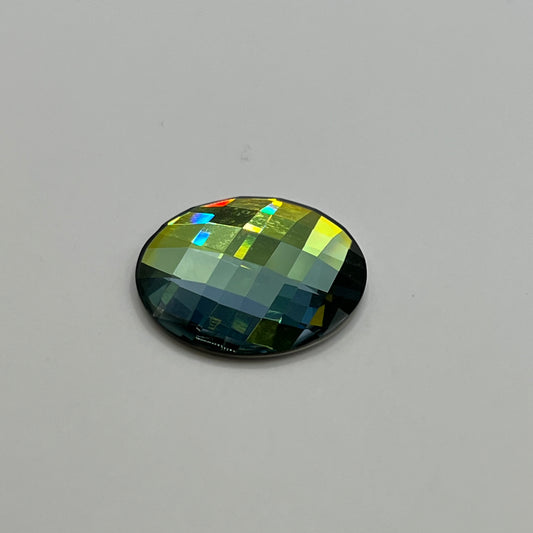 Swarovski 20MM Chessboard A2035 Circle - Crystal Sage